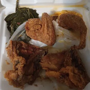 2 wings, and 2 old thighs