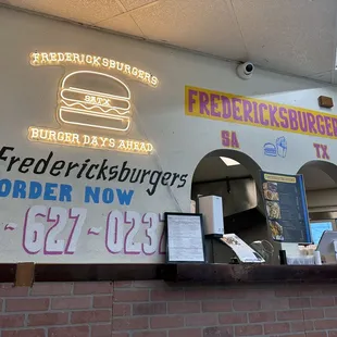 The walk up counter inside the convenience store.   Very limited seating, like seating for 4 people.