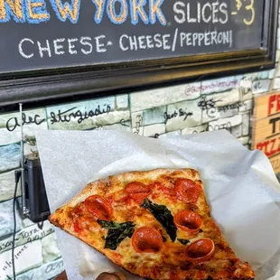 a slice of pizza