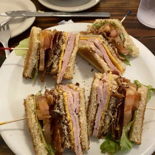 Double Decker BLT. Notice the half-club sandwich