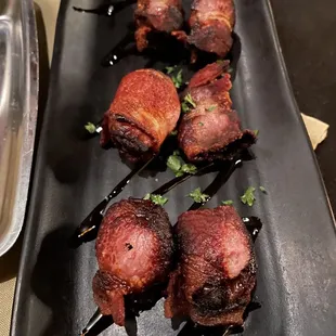 Bacon wrapped dates