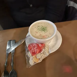 The soup was hot and tasty!