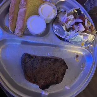 Top sirloin steak dinner