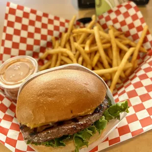 Cheeseburger Combo with special sauce on the side!