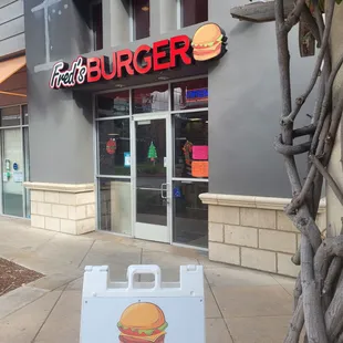 the front of the restaurant