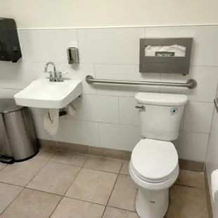 Sanitary bathroom with Ada compliance
