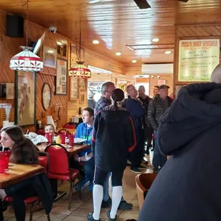 Packed, standing room only