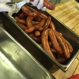 Traditional smoked sausages