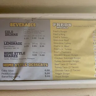 Current menu, November 2o23p