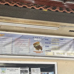 Current updated menu prices JULY 2023