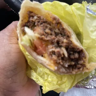 Beef burrito
