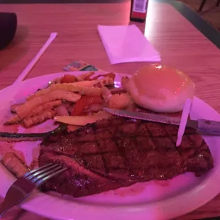 8oz Ribeye w/ grilled veggies