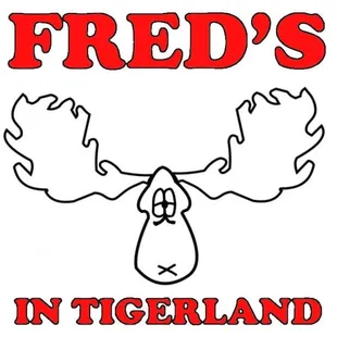 a moose's head with the words fred's in tigerland