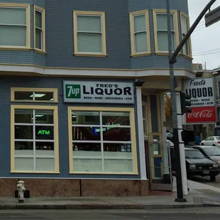 the front of the building