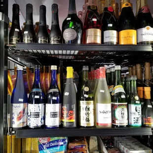 a variety of bottles