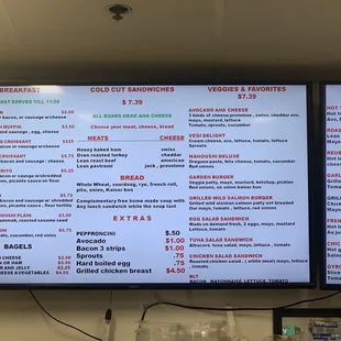 Left side of the menu