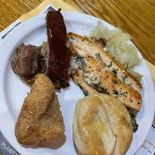 a plate of food on a table