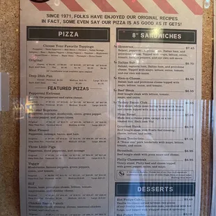 Menu. Back, page 2.