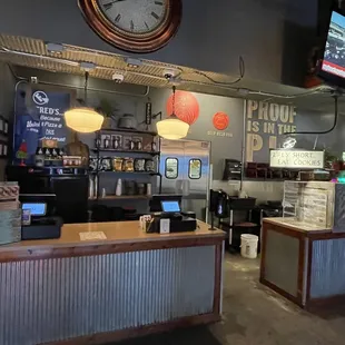 the inside of a restaurant