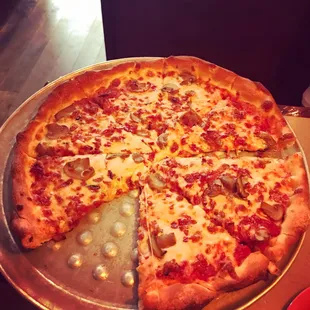 Bacon Mushroom Pizza = 12 inch