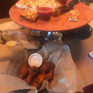 Wings and cheese sticks