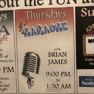Karaoke on Thursdays