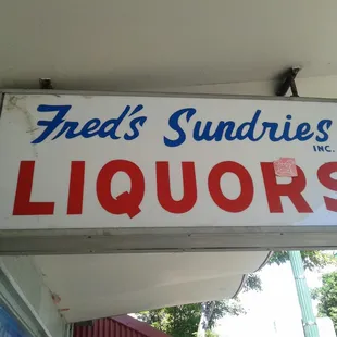Sign above the entrance