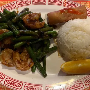 Shrimp with string beans