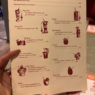 Drink menu! Restaurant is Connected to a bar
