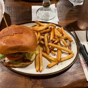 Awesome basic burger with fries, phenomenal!