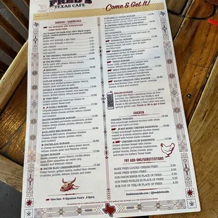 New menu