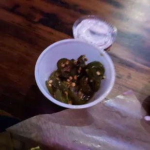 I scored!  They forgot the jalapenos on my fries so just look at all they brought me!