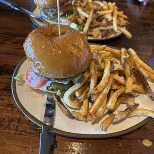 Fred's Burger and fries! Delicious!