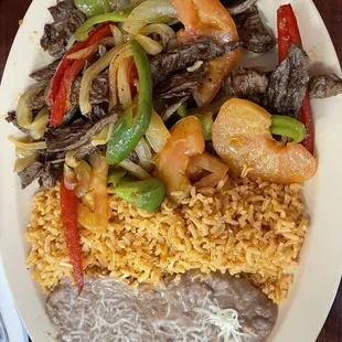 Beef fajitas plates