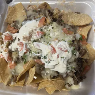 Asada nachos