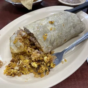 Egg chorizo burrito