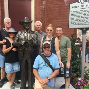 Here we are at the statue of Bluegrass Legend Bill Monroe