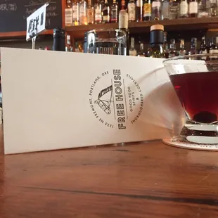 Having a celebratory cocktail in our new neighborhood!