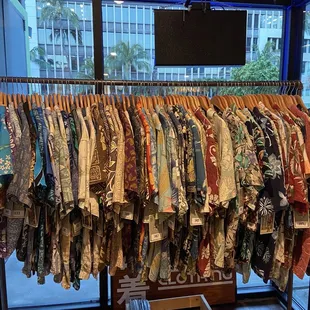 Lots of vintage aloha shirts