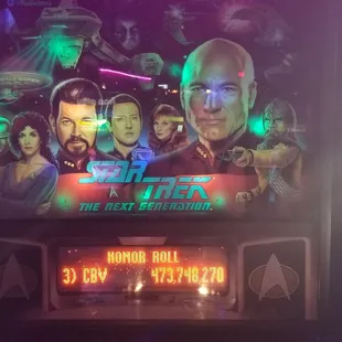 Star Trek pinball high score baby