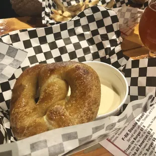 Don't miss the pretzel. I especially enjoyed the saltlessness of it. Dip this in queso and it's perfect! January 2019