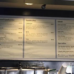 Food menu