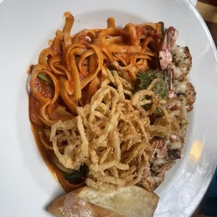 Chimichurri Shrimp Fettucine