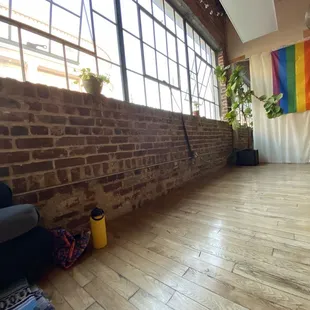 Pride flag and windows