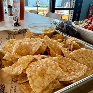 Large queso and chips