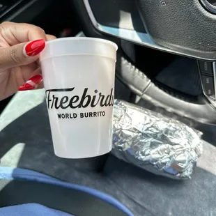 Free cup for entering raffle