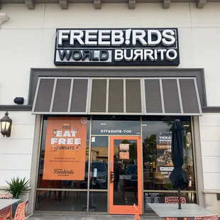 the front of the restaurant
