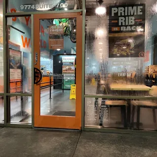 Front of store