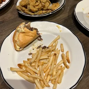 Philly Cheesesteak Fried Pickles