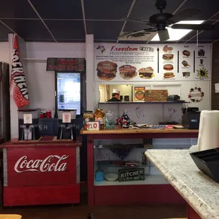 Simple ordering system. Note: basic burger is 1/4 lb.